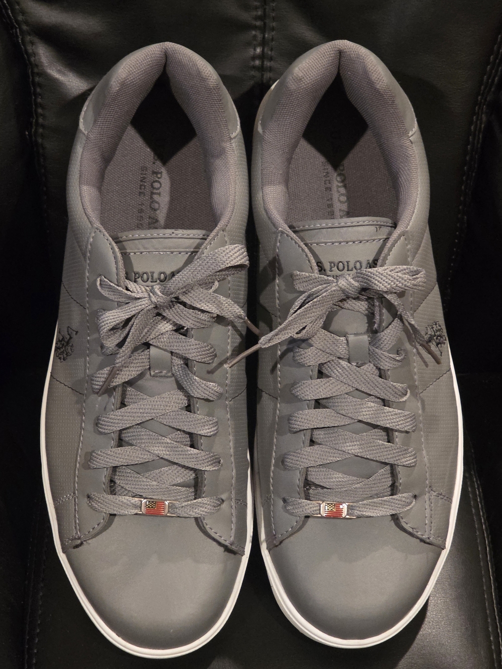Polo by Ralph Lauren Men’s Gray Low-Top Sneakers with Subtle Logo